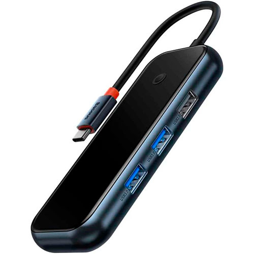 Адаптер-Хаб Baseus ACMEJOY 5-Port Type-C Hub Adapter (Type-C to HDMI*1+USB 3.0*2+USB 2.0*1+Type-C PD&Data*1)  WKJZ010213