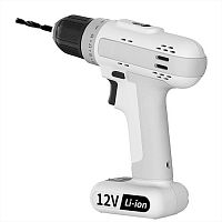 Аккумуляторная ударная дрель-шуруповерт MarsWorker 12V Lithium Impact Drill Белая  