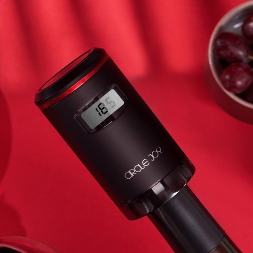 Пробка вакуумная с датчиком температуры Circle joy round smart wine preservation plug фото 6