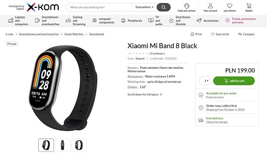 Xiaomi Smart Band 8 едет в Европу