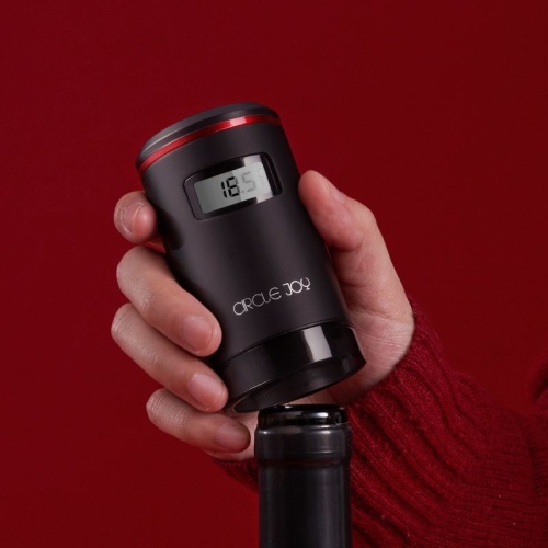 Пробка вакуумная с датчиком температуры Circle joy round smart wine preservation plug фото 5