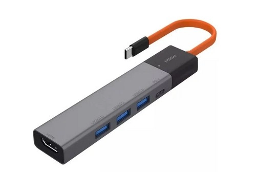 Адаптер MIIIW Type-C HUB Adapter 5 in 1 (3х USB 3.0 | HDMI 4K | 1x Type-C PD) MWCMA05