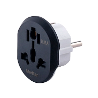 Универсальный переходник (адаптер) Меркан 16А на европейскую розетку AU/US/UK-EU 