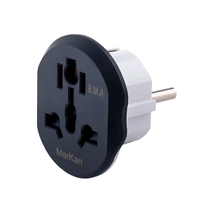 Универсальный переходник (адаптер) Меркан 16А на европейскую розетку AU/US/UK-EU