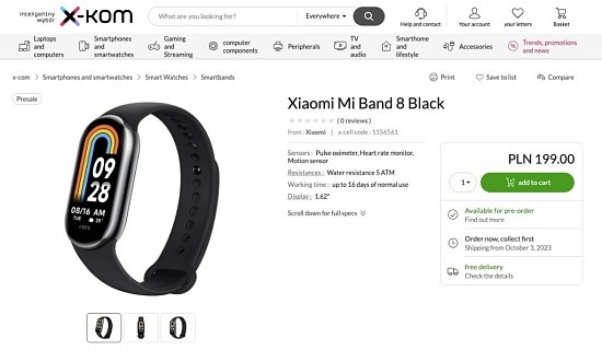 Xiaomi Smart Band 8 едет в Европу